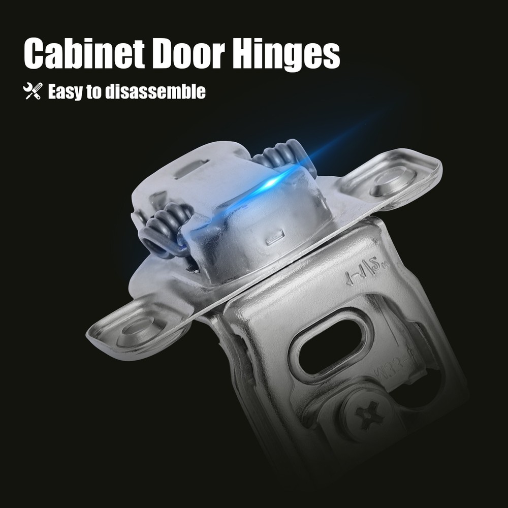20 Pack 1/2" Overlay Soft Close Face Frame 105° Compact Cabinet Hinges Handware