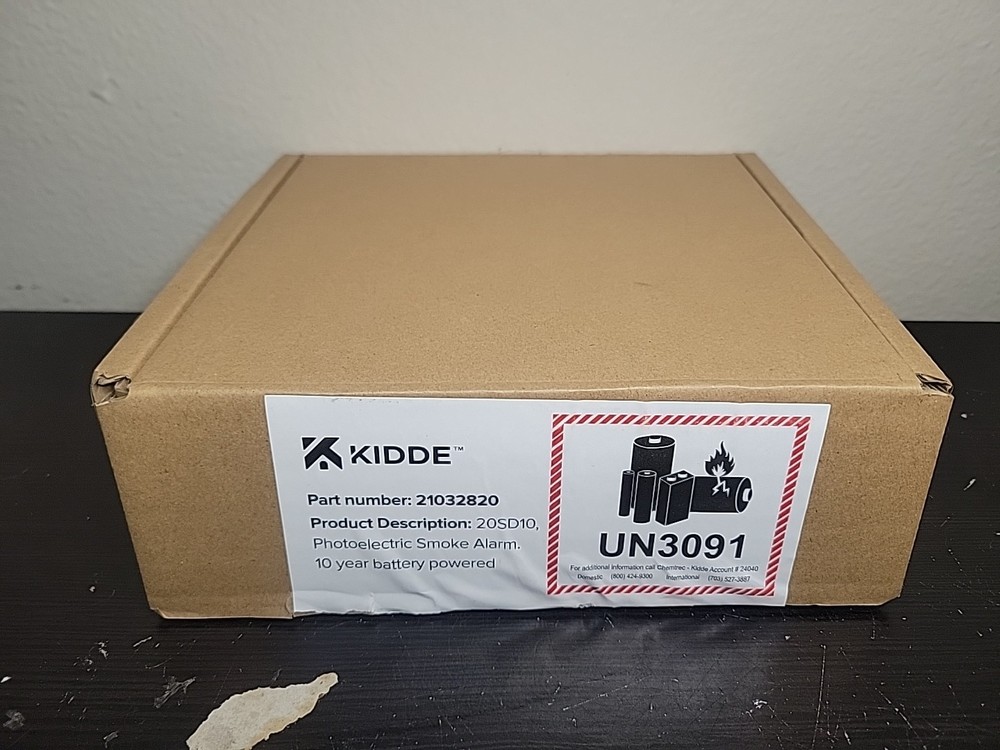 Kidde Smoke Detector 10 Year Battery Powered LED Warning Light Indicators
