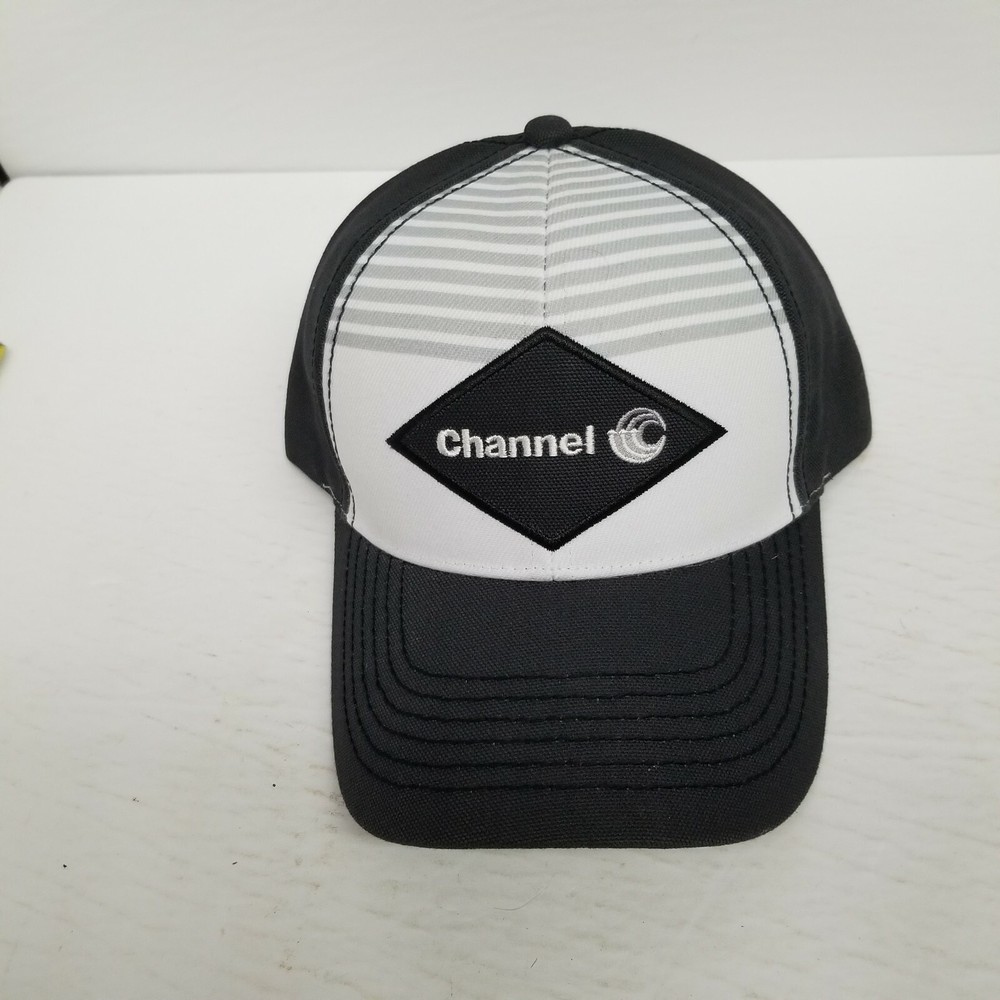 Channel Seed Adjustable Strapback Hat, Black & White Design, Farming, New