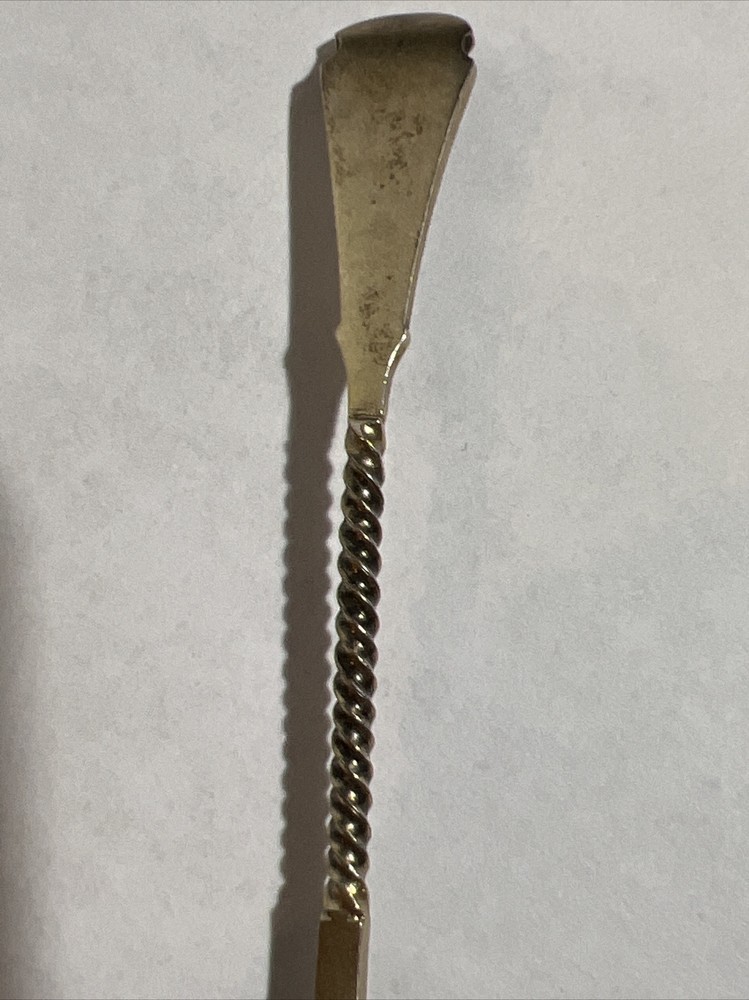 900 Sterling Silver Antique Enamel Spoon