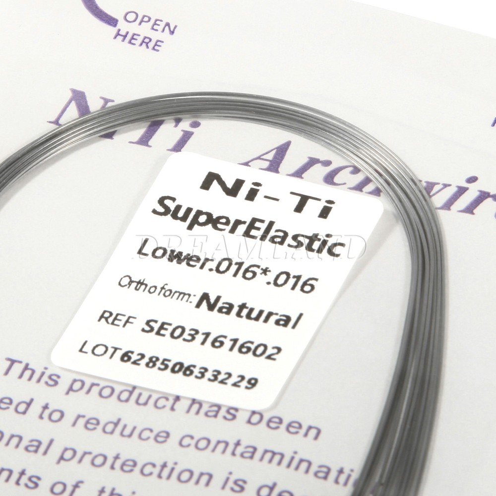10 Packs Dental Orthodontic Super Elastic Niti Arch Wire Rectangular Nature Form