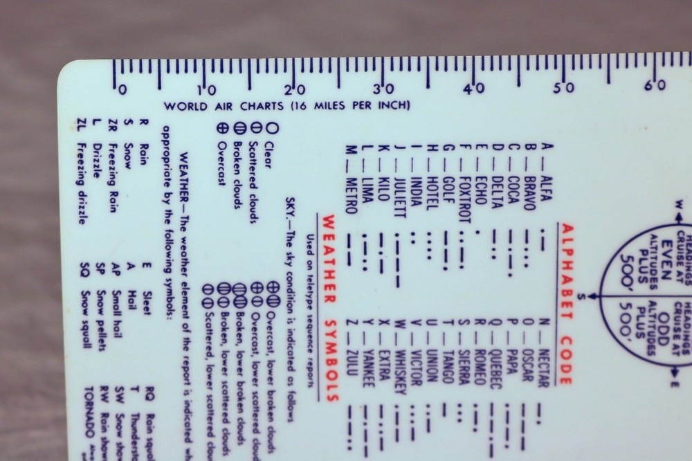 Vintage 1970s Sohio Aviation Products - Flight Plan Sequence Card