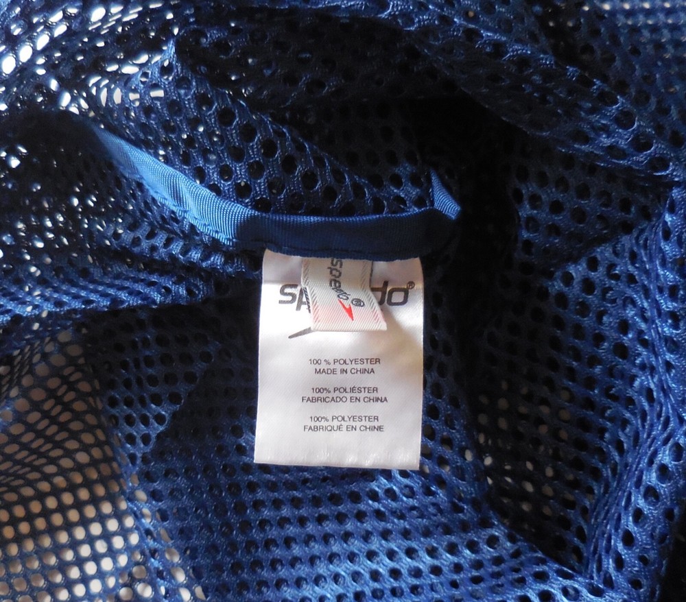SPEEDO Mesh Equipment Bag Navy Blue/White/Black