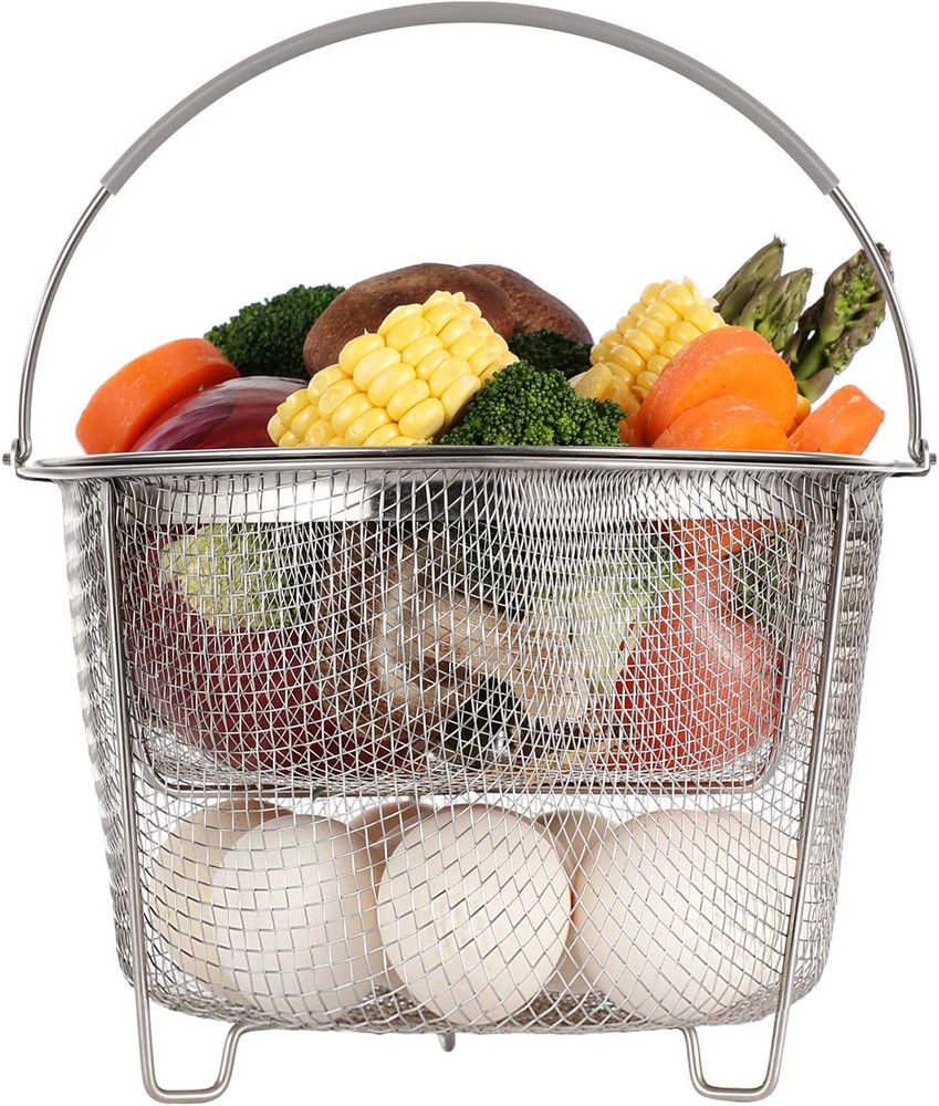 Steamer Basket for Instant Pot Accessories 6 Qt or 8 Quart - 2 Tier Stackable 18