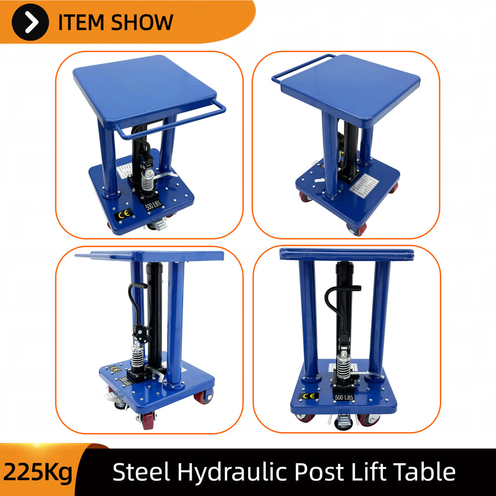 Mobile Foot-operated Hydraulic Column Type Workstation Platform Cart 225KG Load