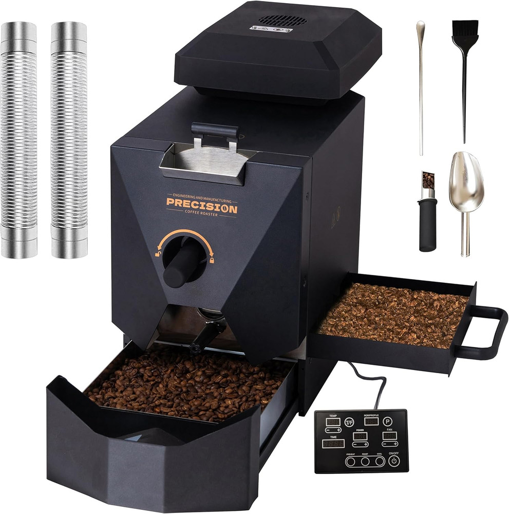 1Pound Electric Coffee Roaster for Home Use, Automatic Roasting and Easy Operati
