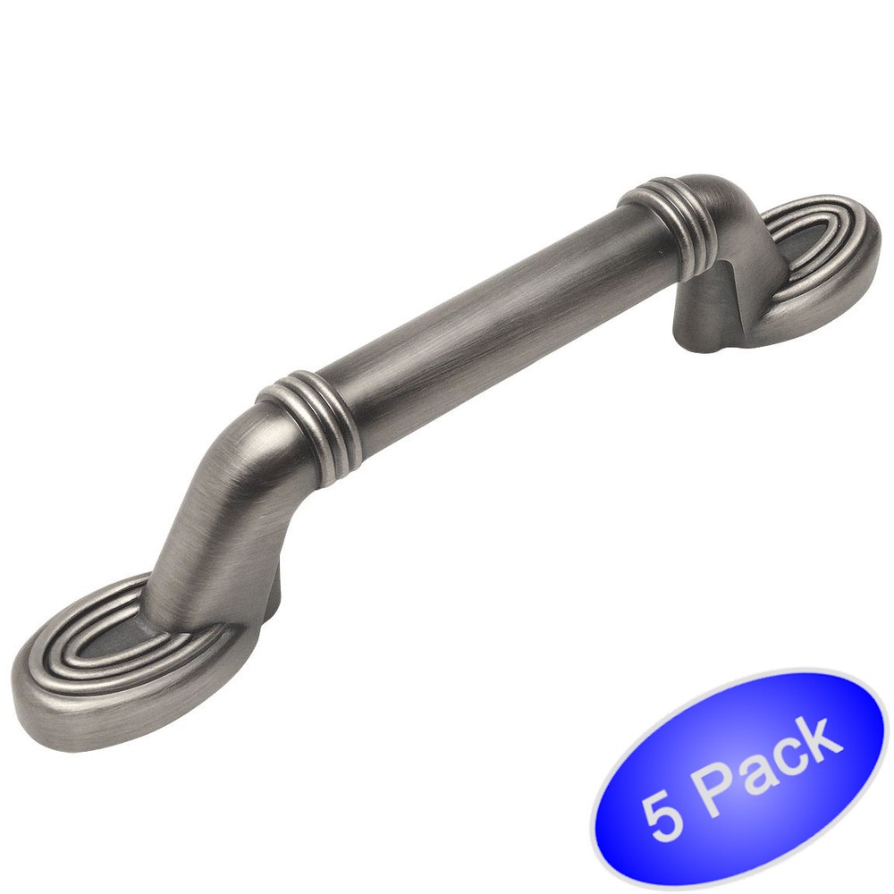 *5 Pack* Cosmas Cabinet Hardware Antique Silver Handles Pulls #4577AS