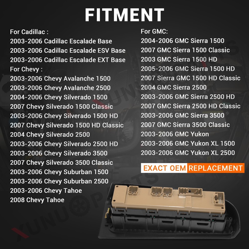 Front Driver Power Window Switch & Bezel Kit for 2004-2006 Chevy Silverado 1500