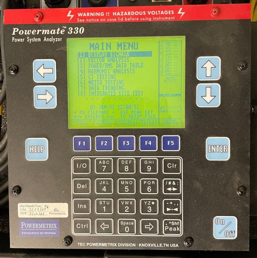 PowerMetrix PowerMate 330 Power System Analyzer