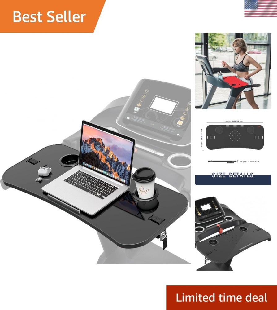 Easy Assembly Treadmill Desk Attachment - Ergonomic Tray for Laptops & Drinks