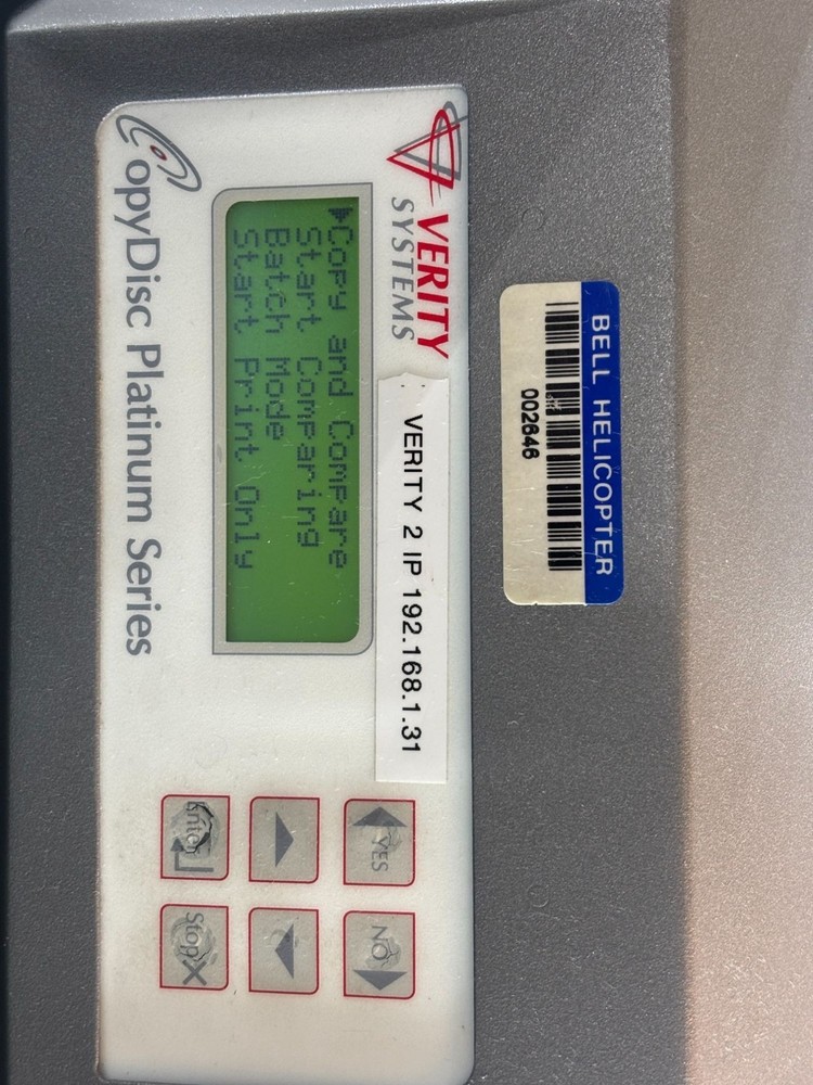 Verity Systems CopyDisc Platinum Series Verity 2 CD Duplicator ZZ 404 242