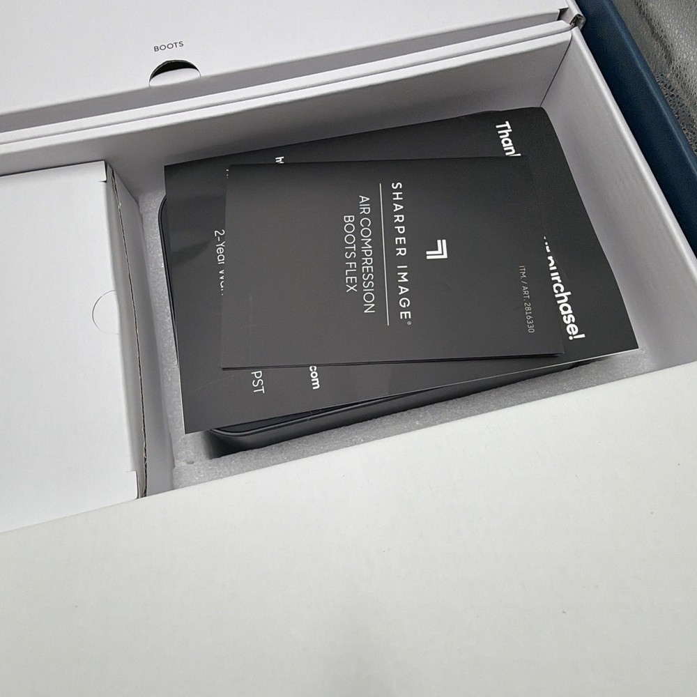 Sharper Image Air Compression Boots Flex Leg Recovery System Small/Medium (Blue)