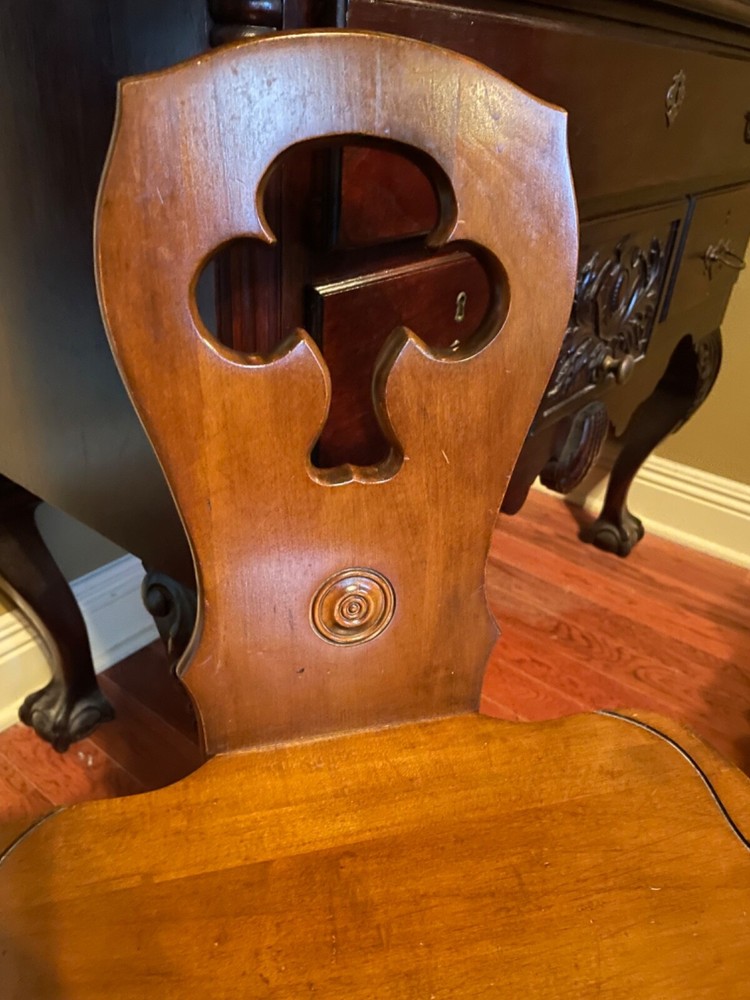Mid Century Tyrolean Accent Chair, Saddle Clover
