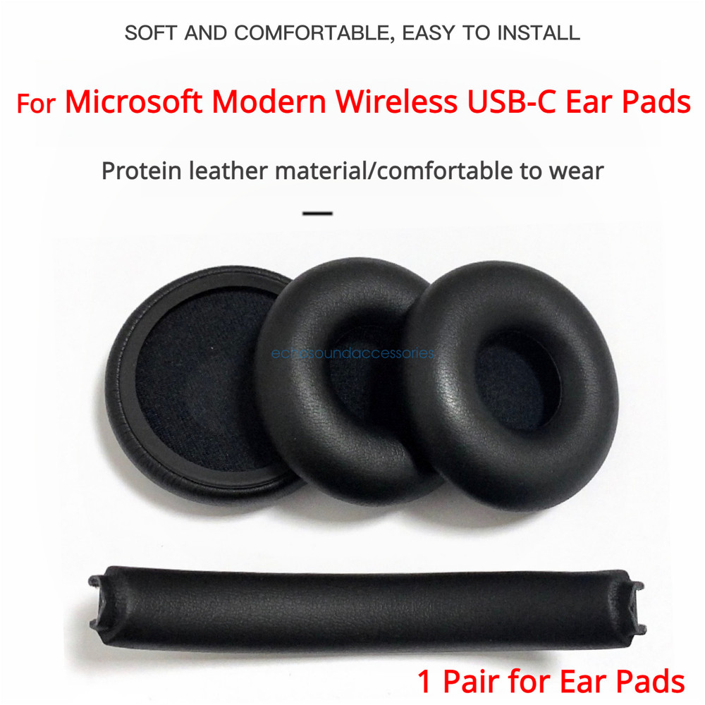 Replacement Ear Pad Headband Pad for Microsoft Modern Wireless USB-A C Headphone