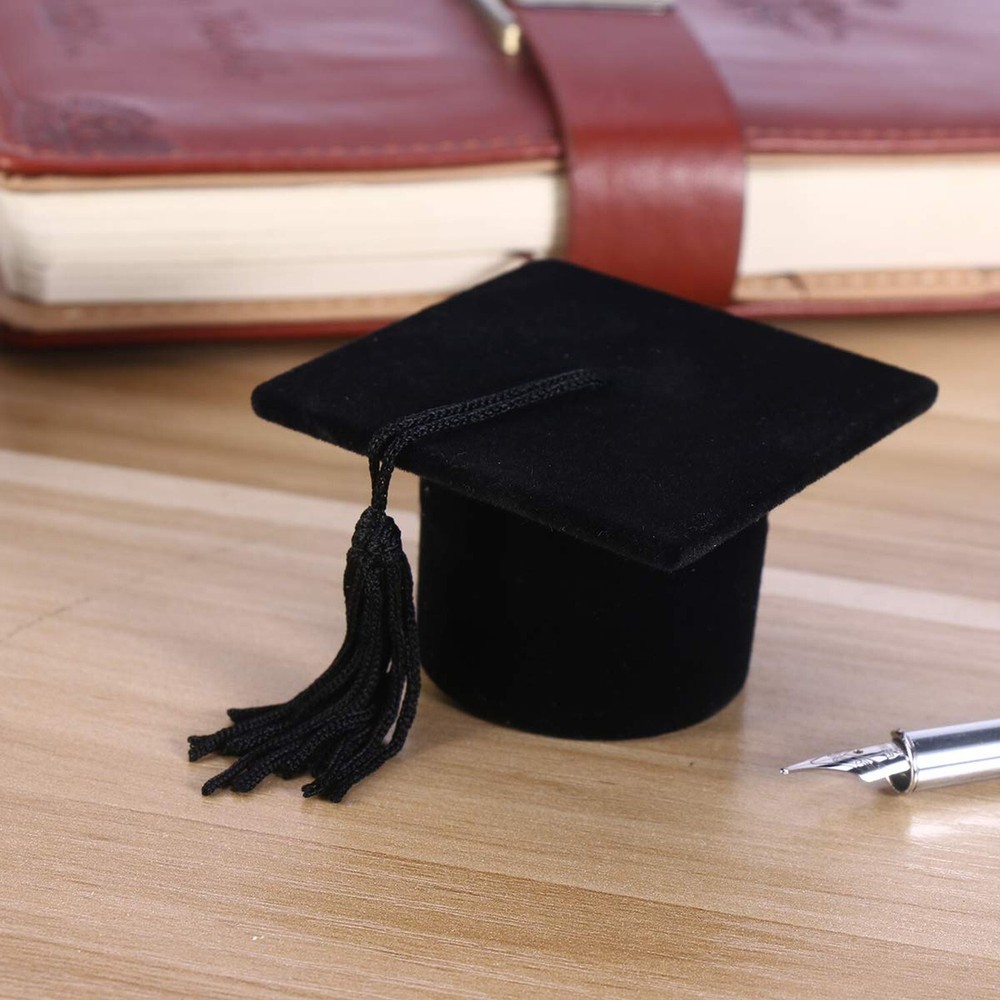 Graduation Cap Ring Box Doctoral Hat Shaped Ring Box Organizer Graduation Jew...