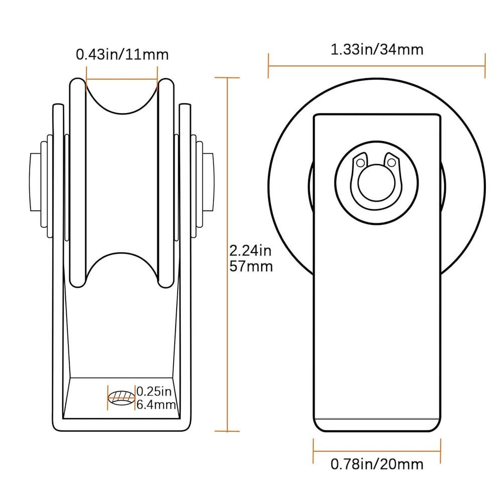 2-Pack Heavy-Duty Wall-mounted Pulleys with Smooth Bearings for Easy Lifting