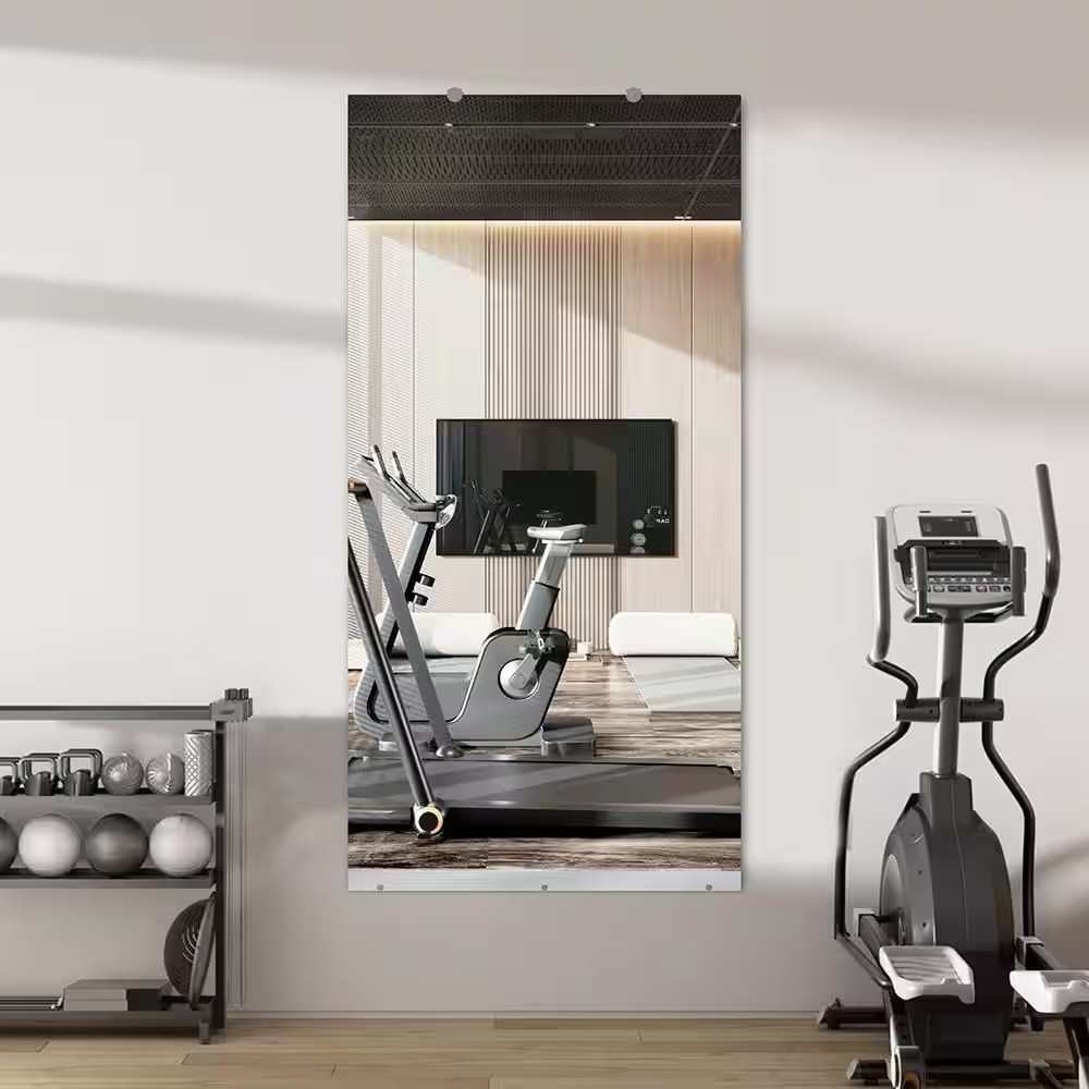24 In. W X 48 In. H Rectangular Frameless Tempered HD Wall Mirror/Gym Mirror/Dan