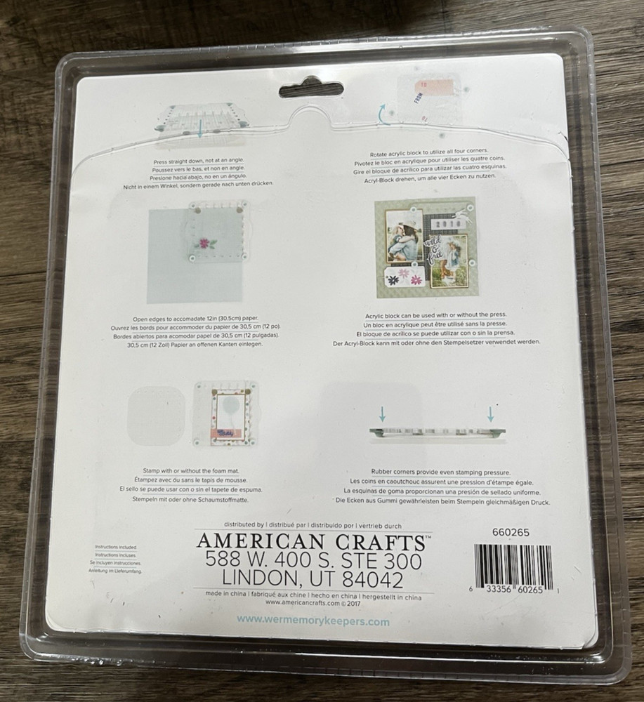 We R Memory Keepers Precision Press Advanced Stamp positioner Crafter Tool Art