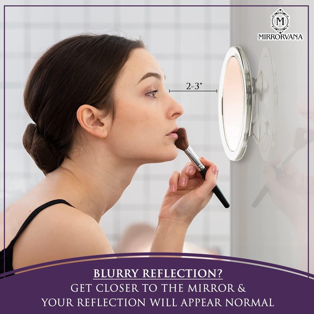 30x 20x Magnifying Mirror Set Wall Mounted Makeup Mirror with Suction Cup