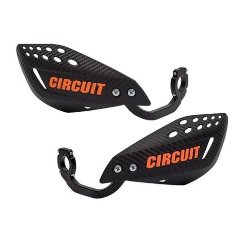 Universal Motorcycle Handguards - High Strength Enduro Carbon / Orange