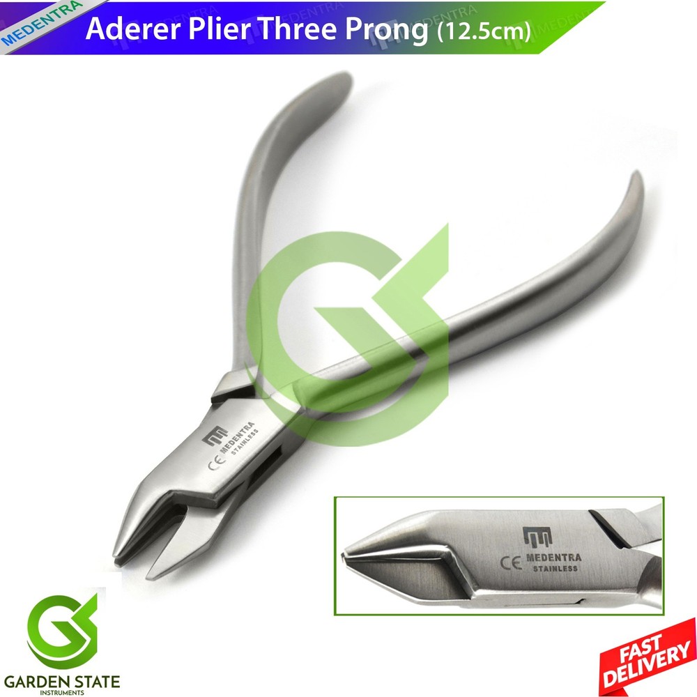 Aderer Orthodontic Three Prong Plier Archwire Clasp Adjusting Loop Forming Plier