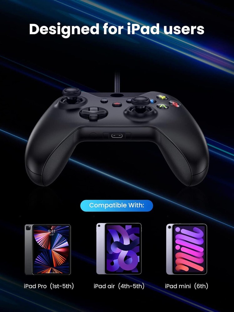 Wired USB-C Controller Gamepad for iPad pro air mini Apple Arcade & Cloud Gaming