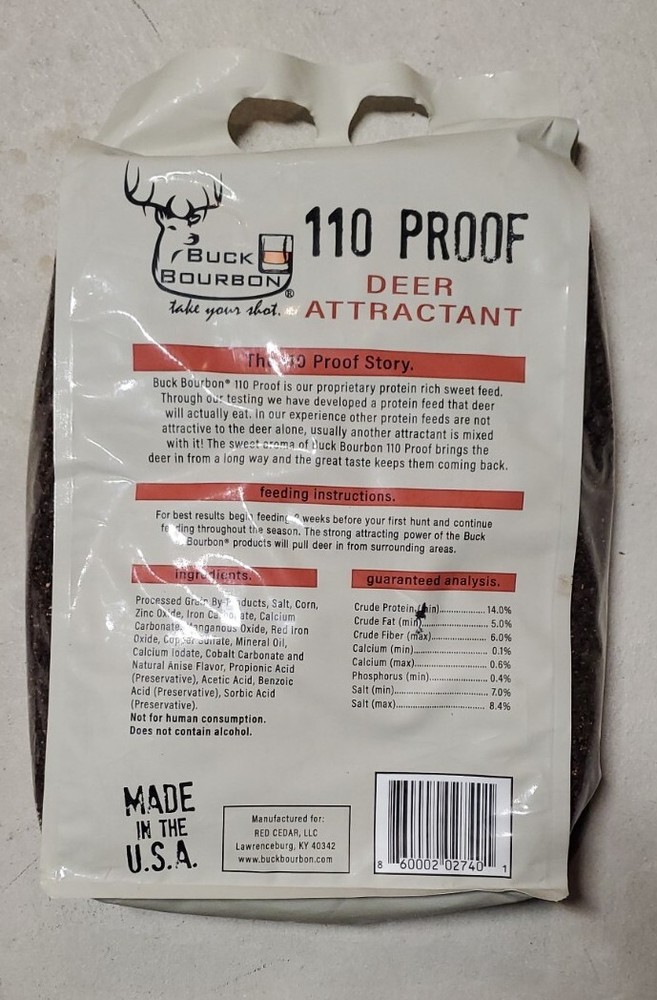 Buck Bourbon Deer Attractant 8lbs 110 Proof