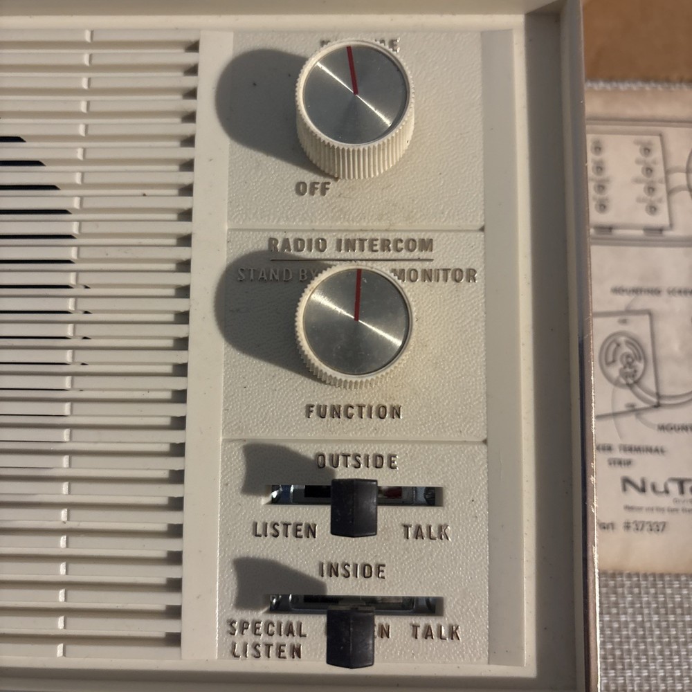 Nutone N2570-B Intercom with Rough-in Frame 5” Speaker