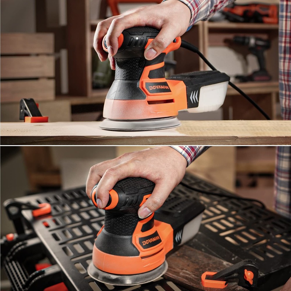 ROS01A Orbital Sander, 3A Random Orbit Sander, 6 Variable Speeds, Up to 13000...