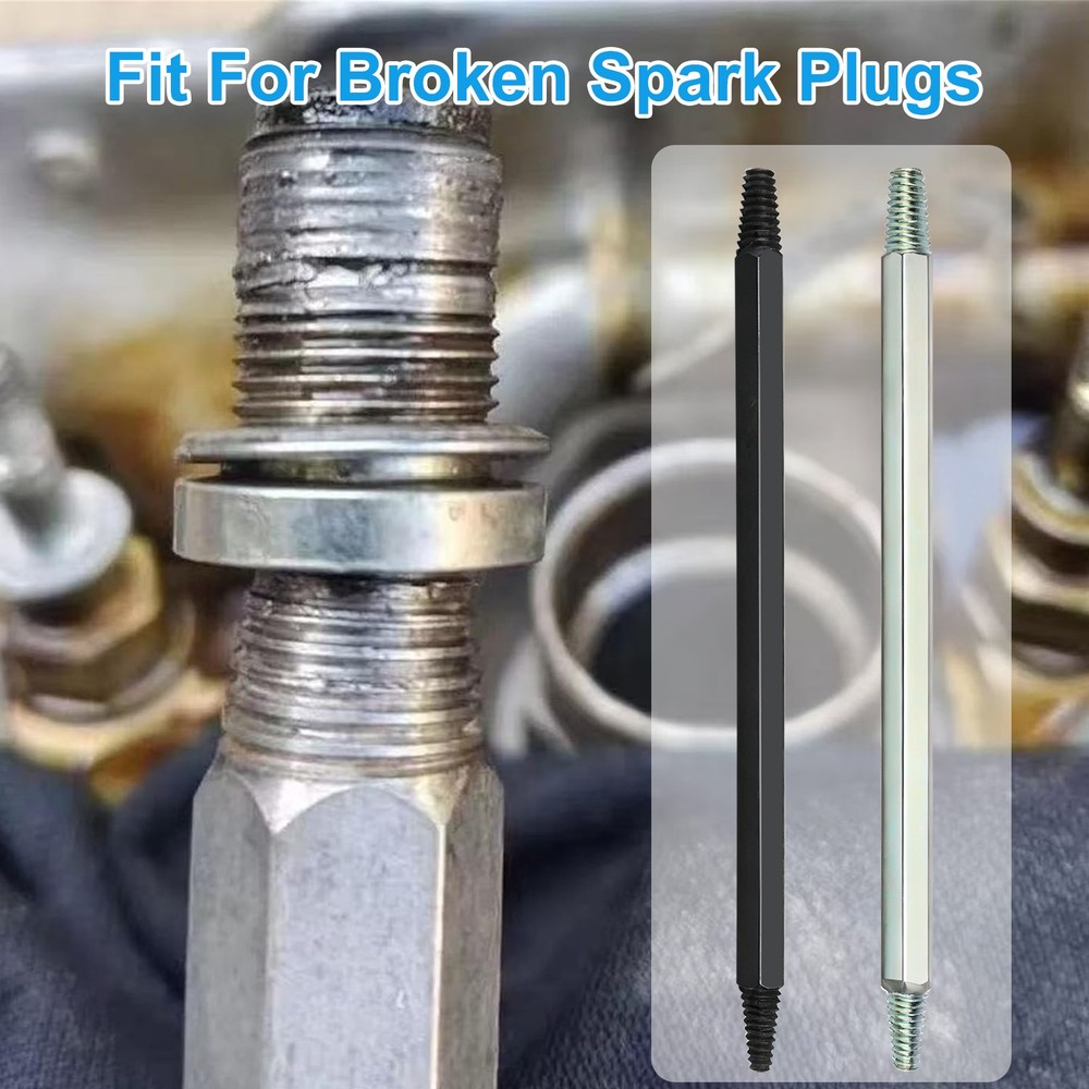 2PCS Spark Plug Broken Removal Tool Left-Hand Thread Screw Durable Tap Extractor