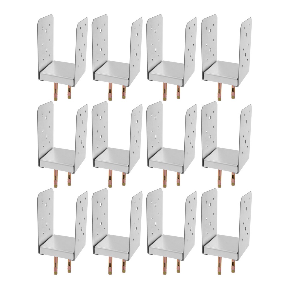 Adjustable 201 Stainless Steel Post Base - 12PCS Anchor Brackets