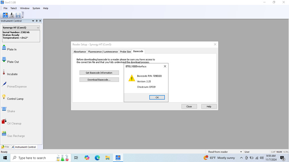 Biotek Synergy HT Multi-Detection Microplate Reader Validated with Warranty
