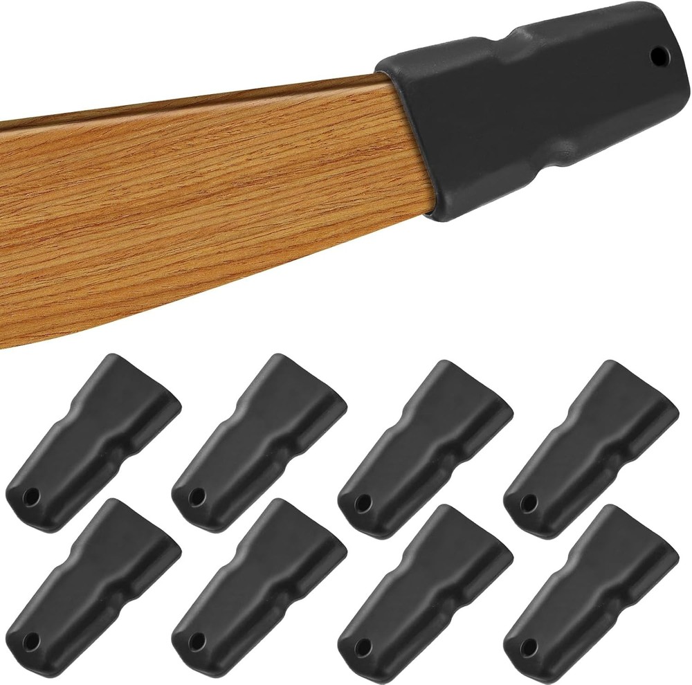 Amyhill 8 Pcs Recurve Bow Tip Protector Longbow Guard Archery black