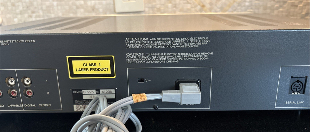 Revox B 226 CD Disc Player B205 Remote Control System Perfect Working Condition