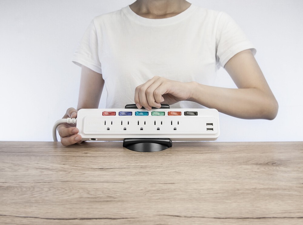 Mobotron Clamp-On Power Strip Desk Holder