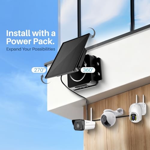 Solar Panel for Ring Camera - 5W Solar Charger with Power Pack Compatible with