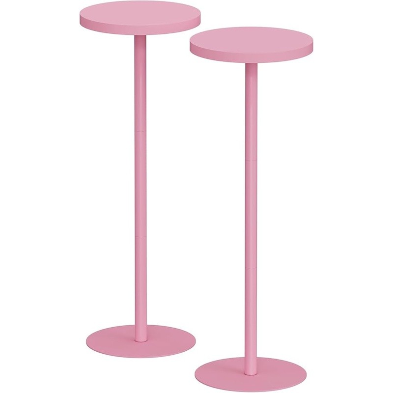 Round Side Table Sturdy Sofa Table Easy Assembly Small Space Accent Table New