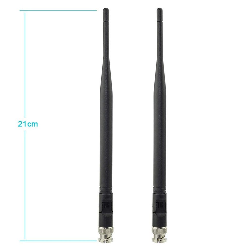Bingfu Wireless Microphone Receiver Antenna UHF BNC 2-pack, Black