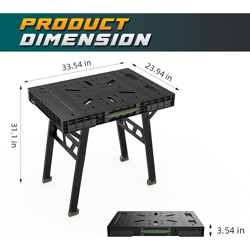 Foldable Work Bench,Easy Step Protable Work Table, Lightweight Workbench,Benches