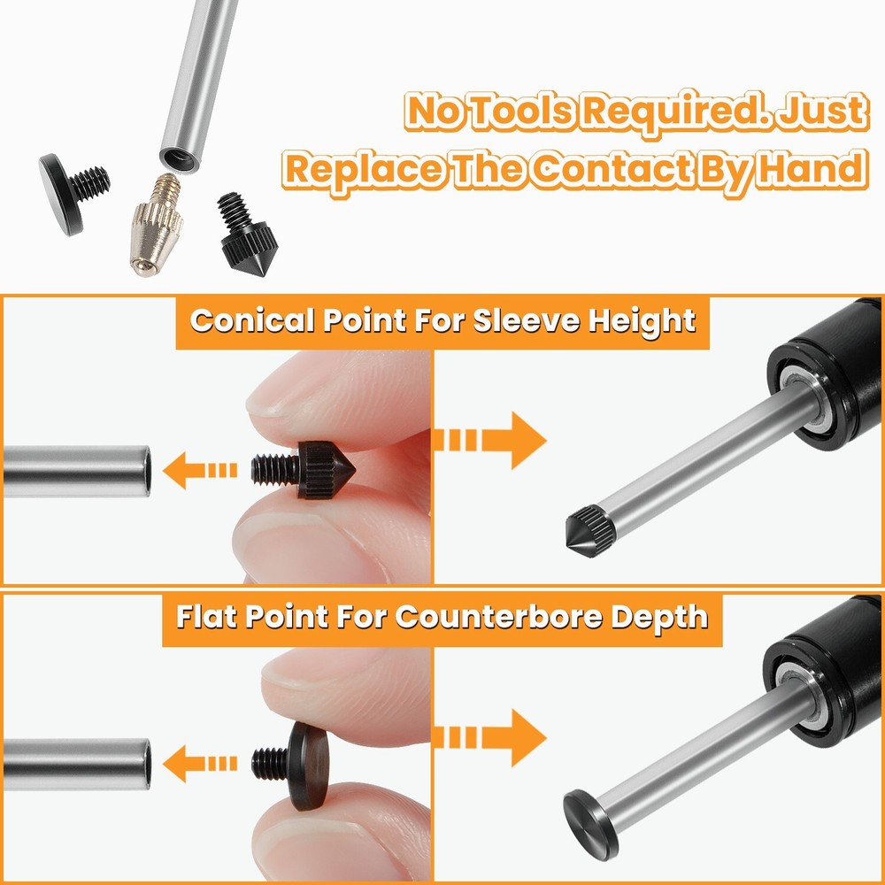 Dial Indicator Cylinder Sleeve Height Counterbore Gauge For Central Tools 6434