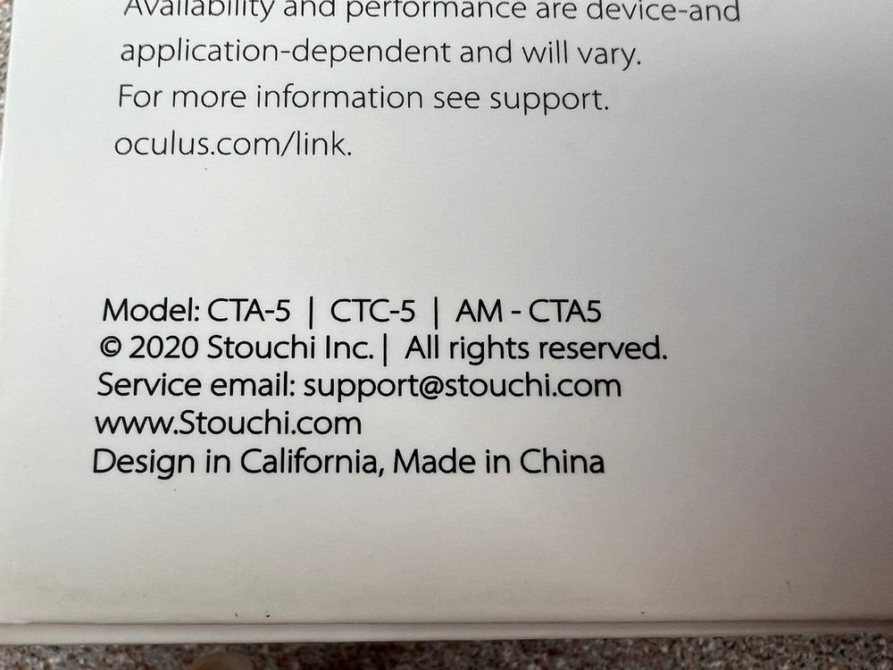 Amavasion CTA-5 Link Cable 5M for Oculus 2 New