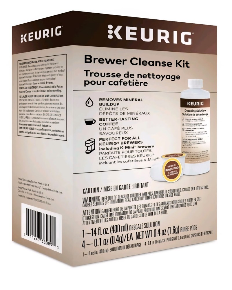 Keurig Brewer Cleanse Kit For Maintenance Includes Descaling Solution &...