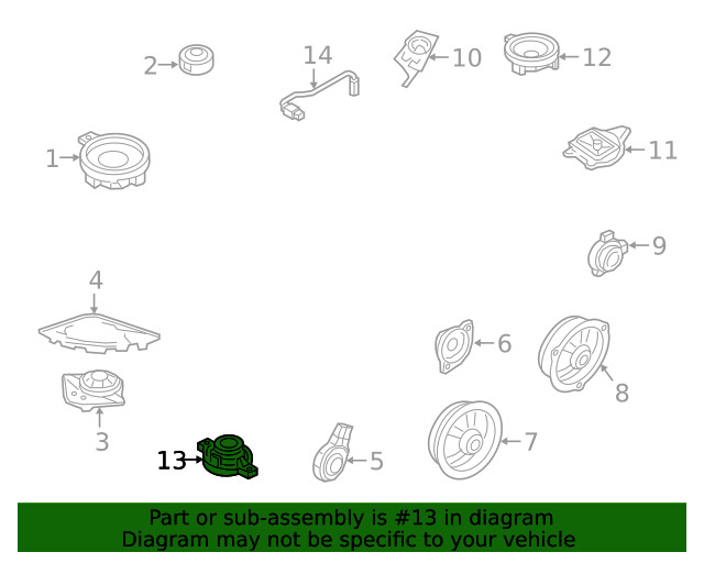 Genuine Audi Speaker 4M0-035-454-A