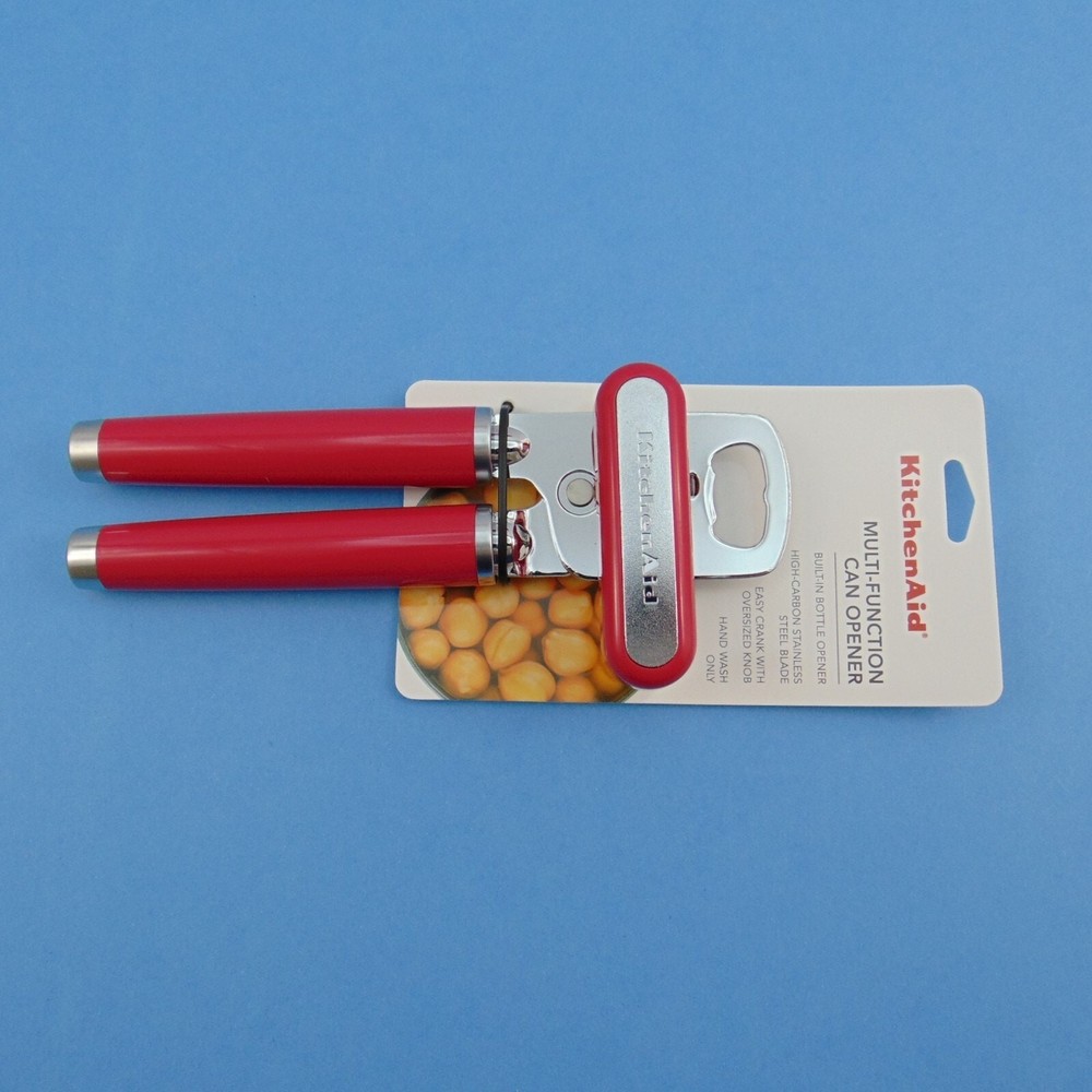 KitchenAid Multi-Function Manual Can & Bottle Opener Ergonomic Handle Pink