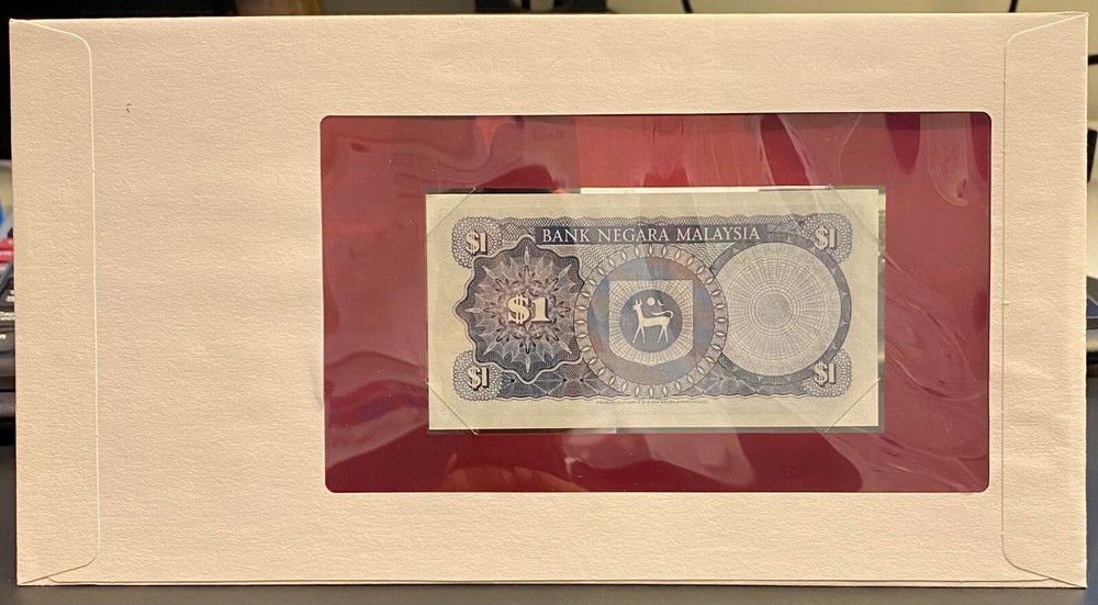 Banknote Letter Malaysia 1 Ringit UNC Banknote