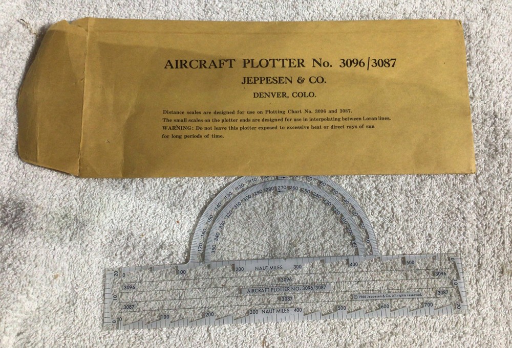 Jeppesen Aircraft Plotter 3096/3087  Denver, CO 1966