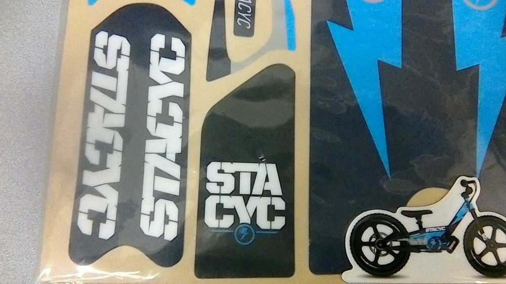 STACYC STABILITY CYCLE BLUE 16" E-DRIVE MODEL GRAPHIC KIT