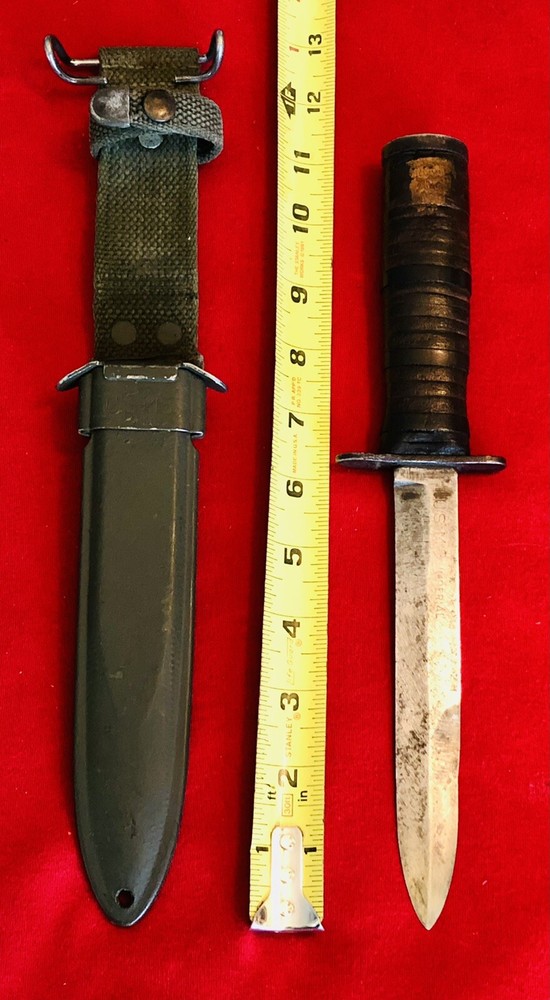 WW2 US M3 IMPERIAL CUSTOMIZED (MARKED ON BLADE) & USM8 SHEATH