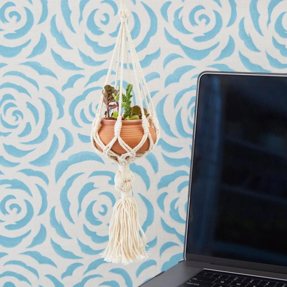 Mini Macrame Terracotta Hanging Pot