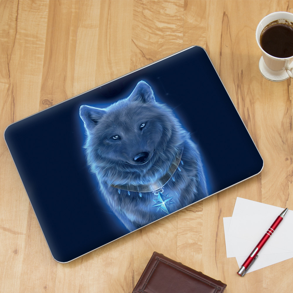 Universal Laptop Skins wrap for 15" - Glowing Celestial Wolf